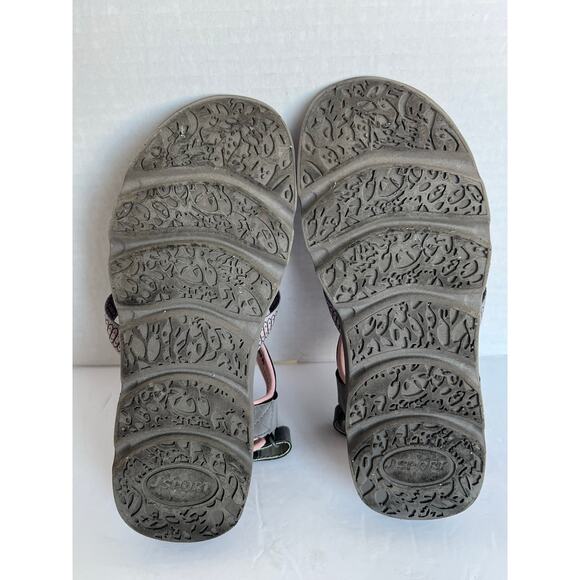 JSport by Jambu Kaia Pink and Gray Adjustable Strappy Casual Comfort Sandals 7M - Picture 11 of 11